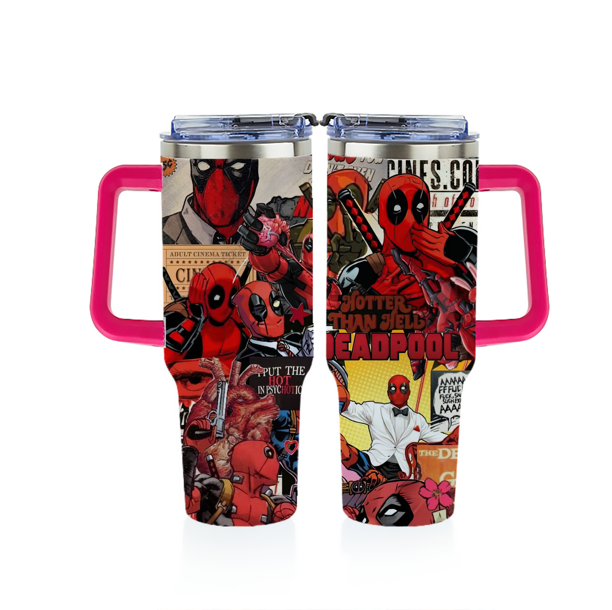 （画像用） Deadpool デッドプール 1200ｍLフルプリント車用タンブラー